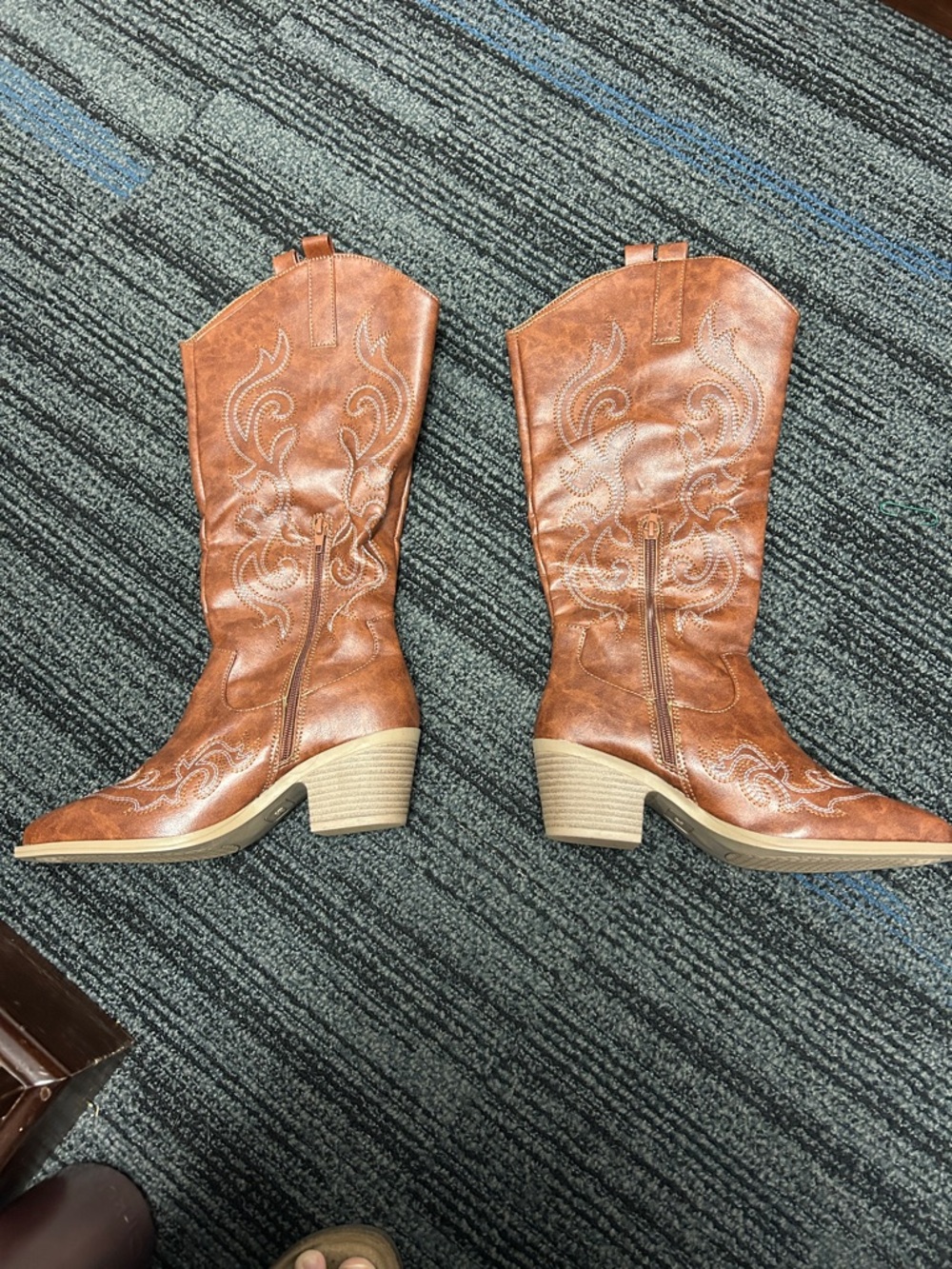 Women's Brown Western Heeled Boots